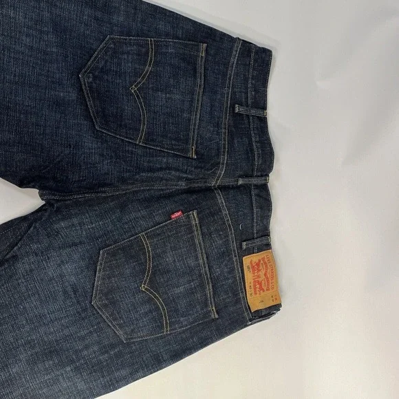 Levis 501 Denim Jeans 40x30 Straight Leg Button Fly Made 1 April 1996 EUC
